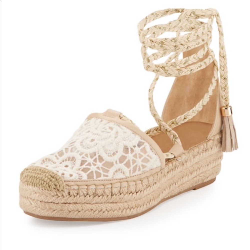 Nanette Lepore Bitsy Lace Up Espadrille Flatform